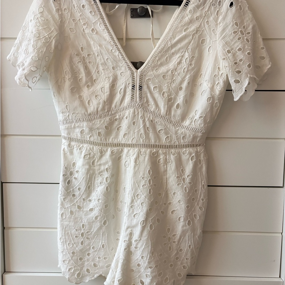White lace romper